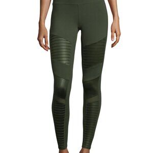 ALO YOGA Motto Leggings- Dark Hunter Green Size S